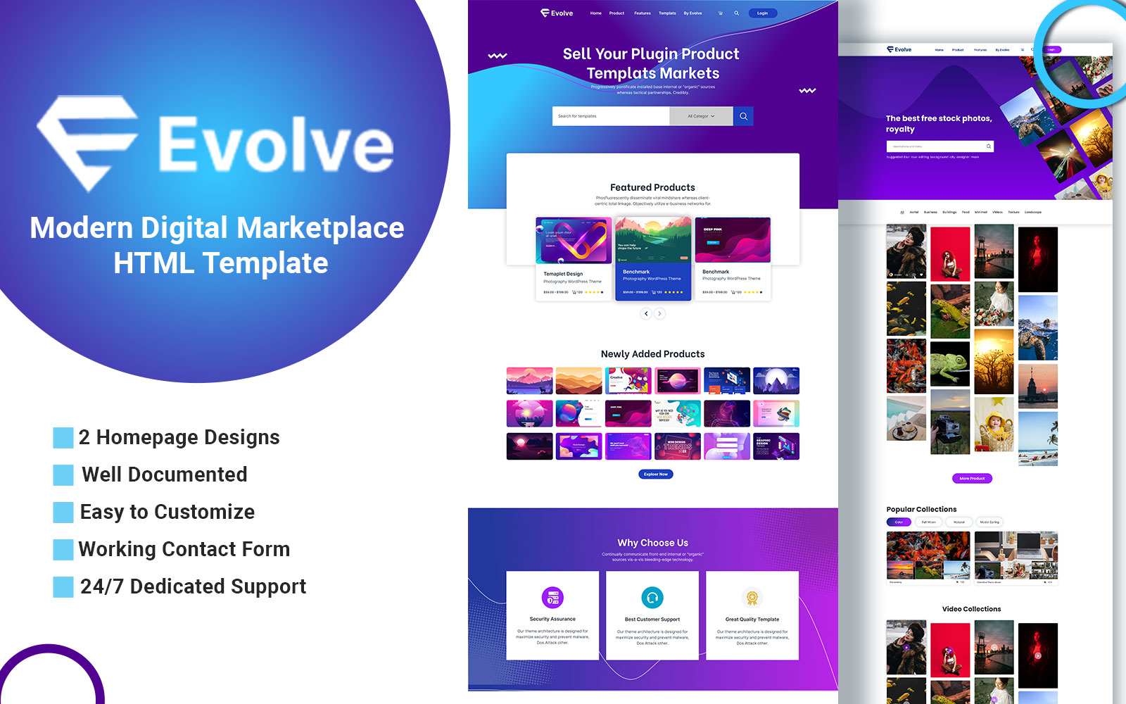 Evolve - Digital Marketplace HTML5 Template