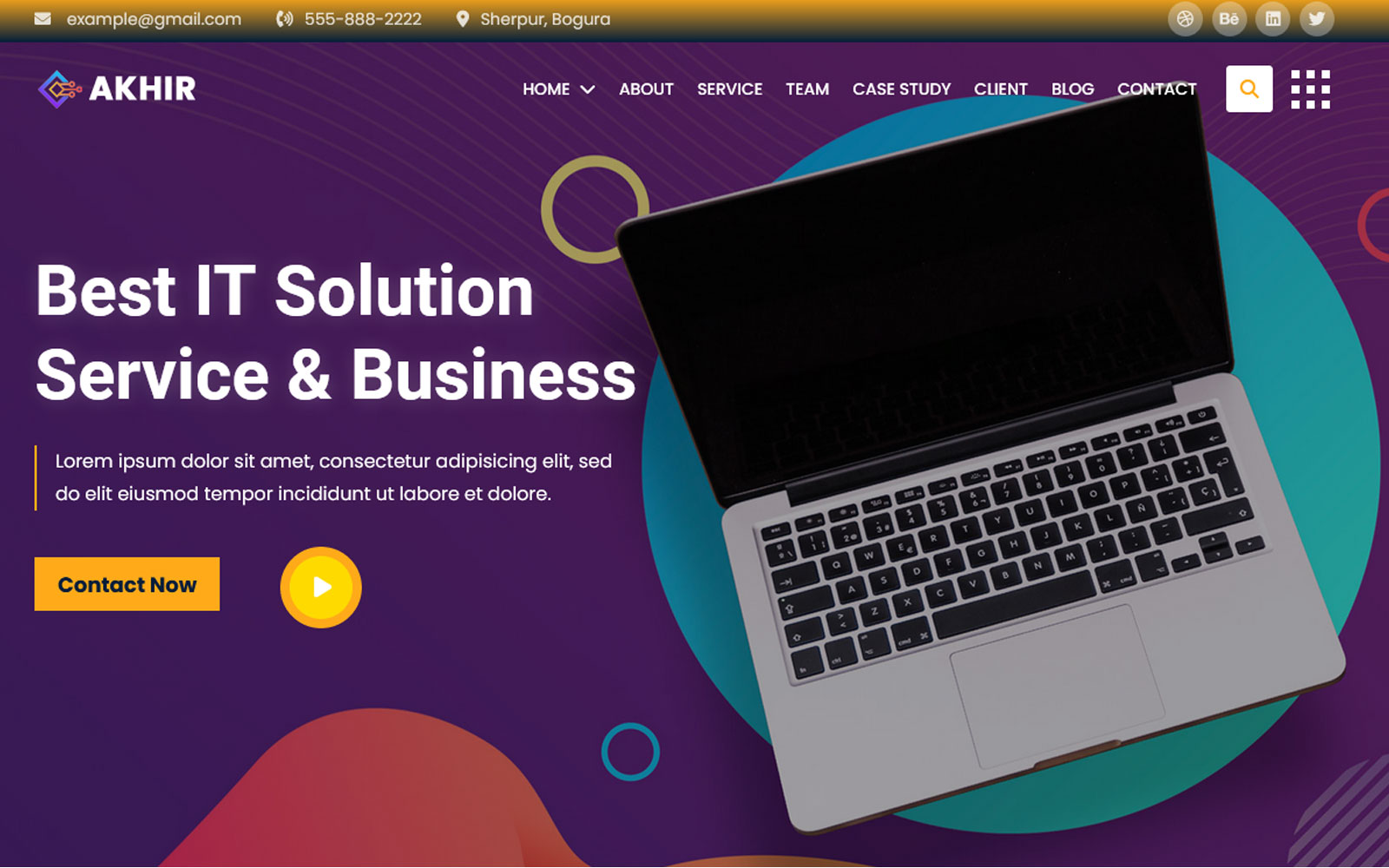 Akhir -  IT Solution &  Business Service Landing Page Template