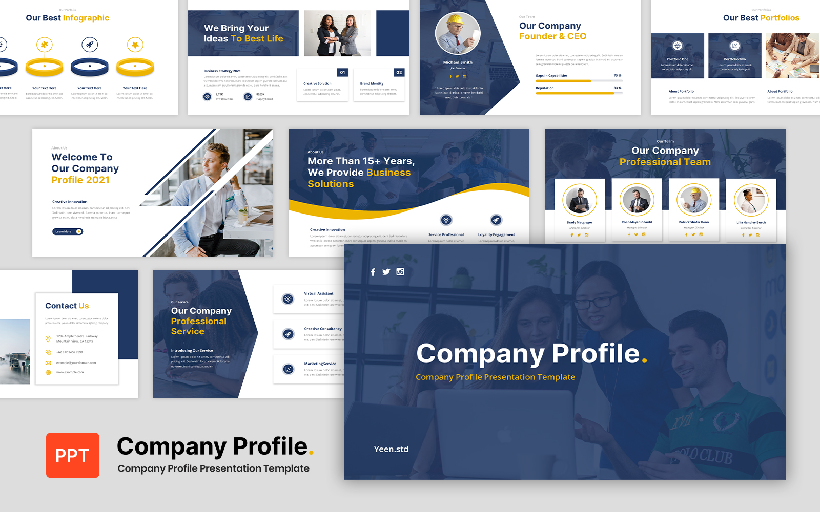 Company Profile - Business Presentation PowerPoint Template