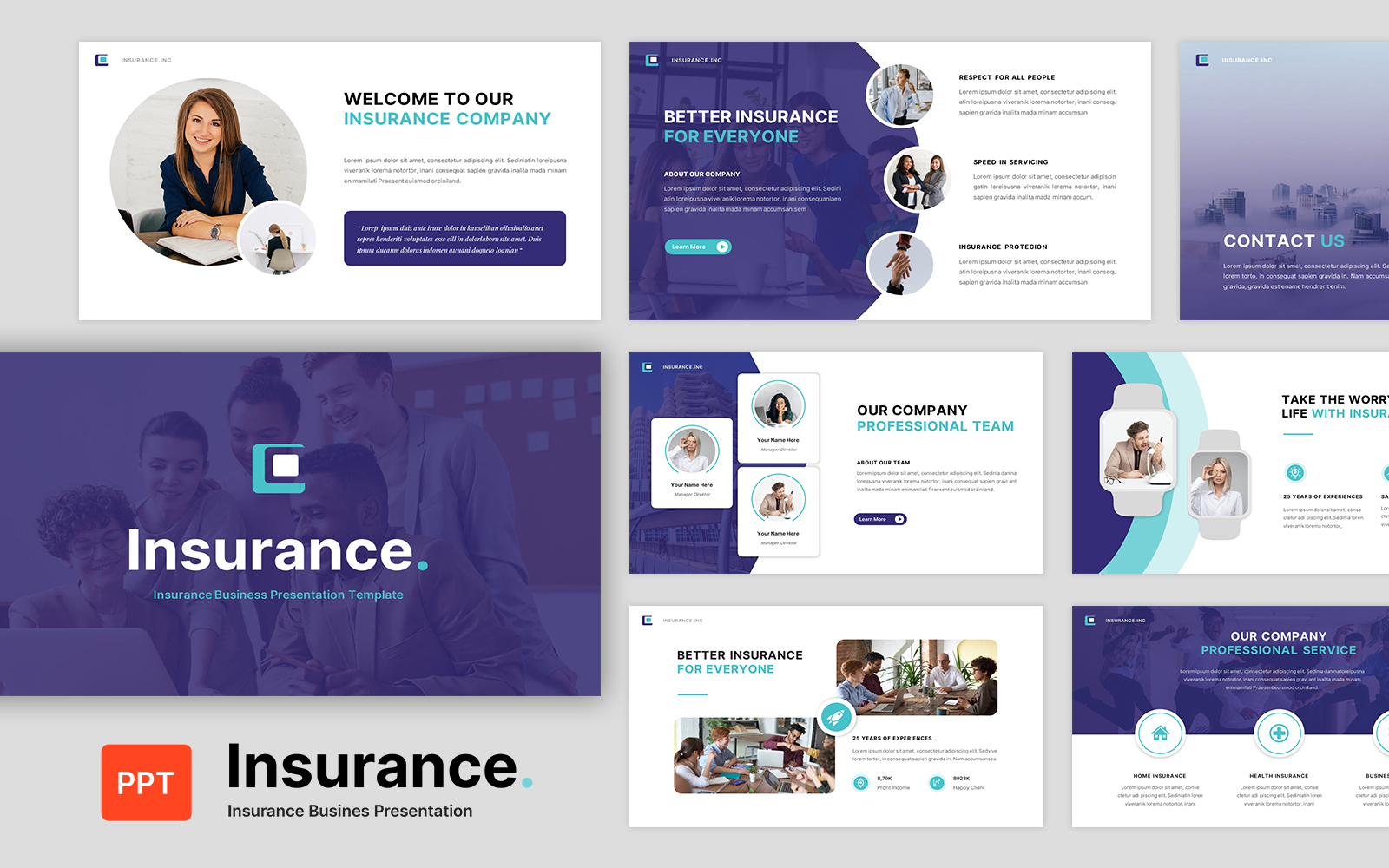Insurance - Business Presentation PowerPoint Template
