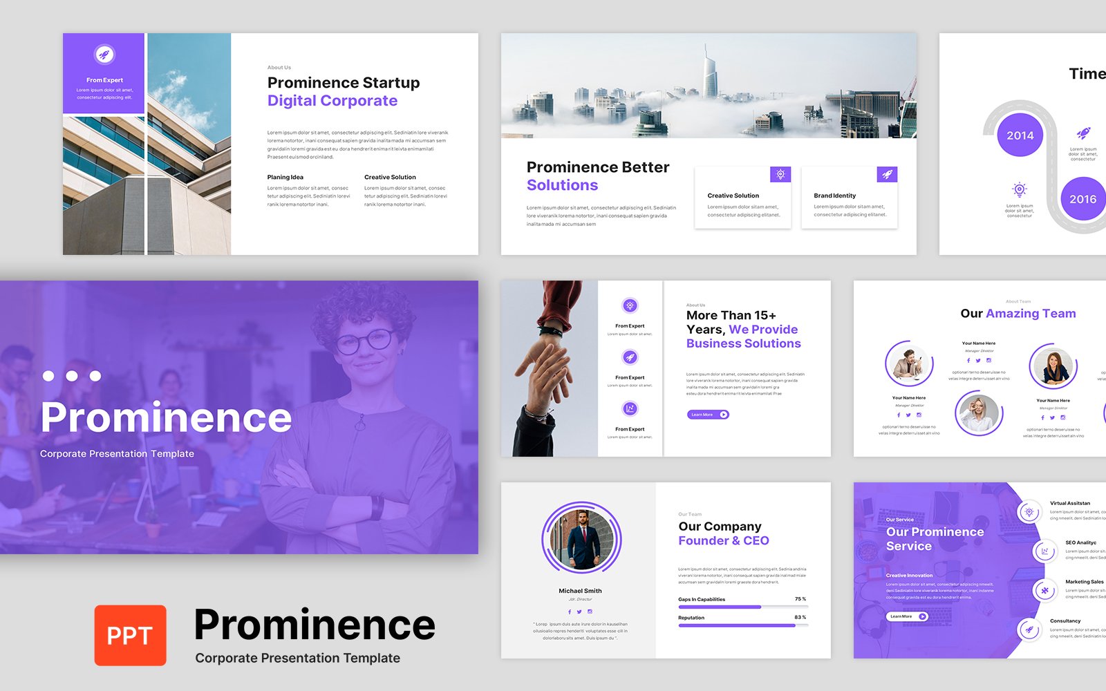 Prominence - Corporate Presentation PowerPoint Template