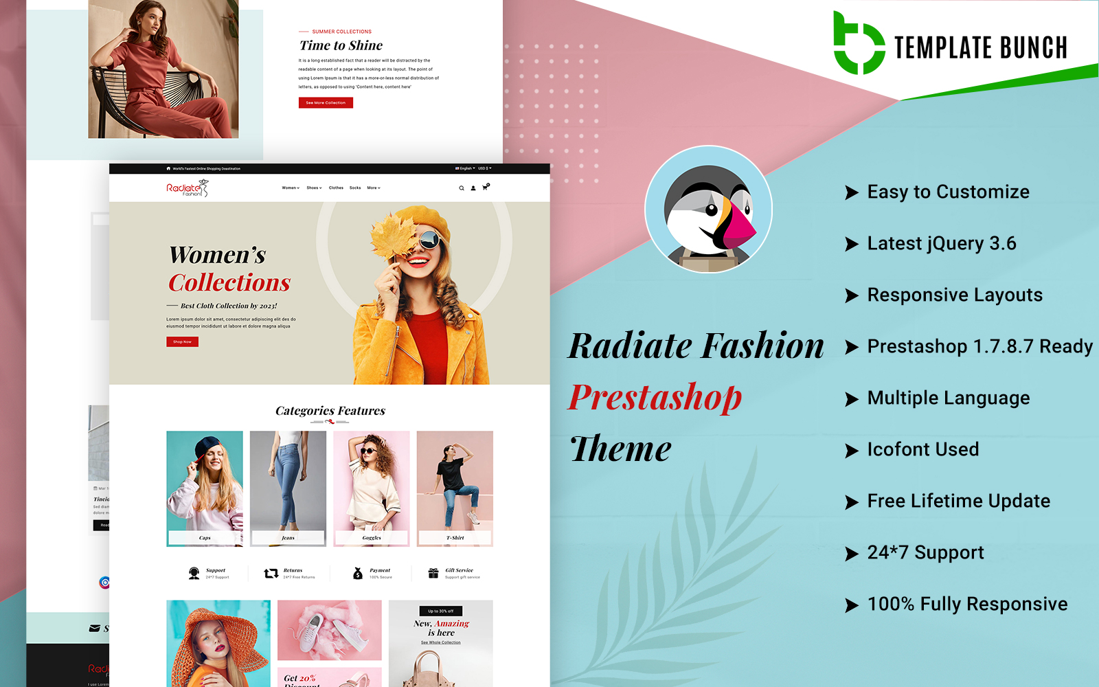 Radiate Fashion - Responsive Prestashop Theme for eCommerce
