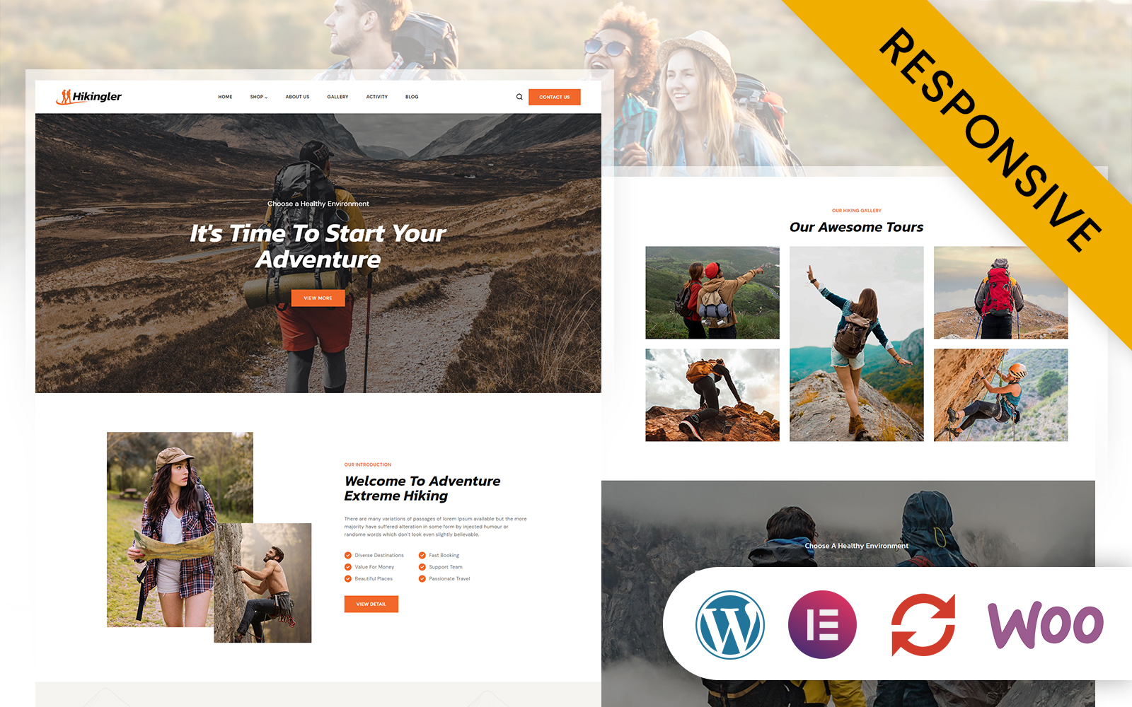 Hikingler - Hiking, Camping & Adventure Elementor WordPress Theme