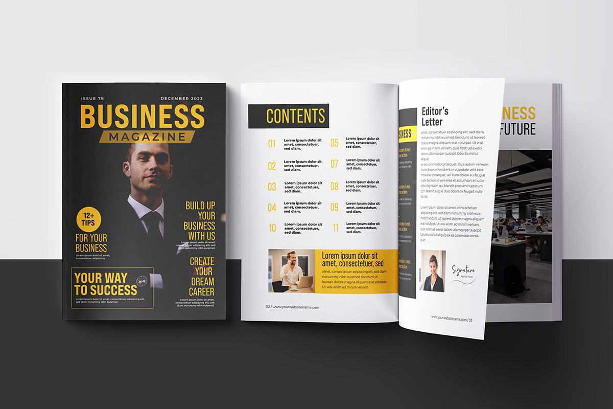 Business magazine Layout Clean Layout