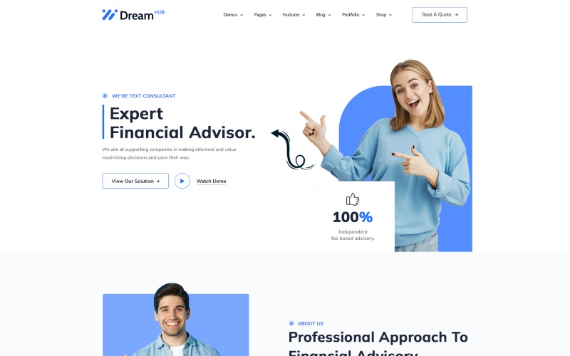 Dreamhub - Personal Advisor Company HTML5 Template