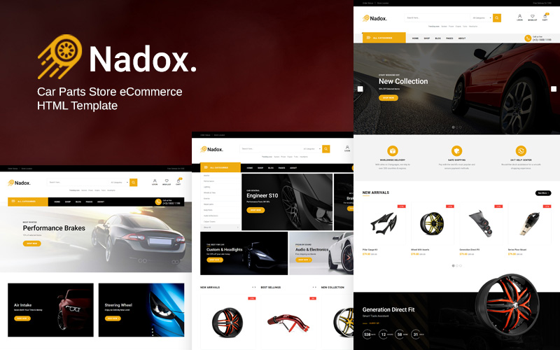 Nadox - Car Parts Store eCommerce HTML Template
