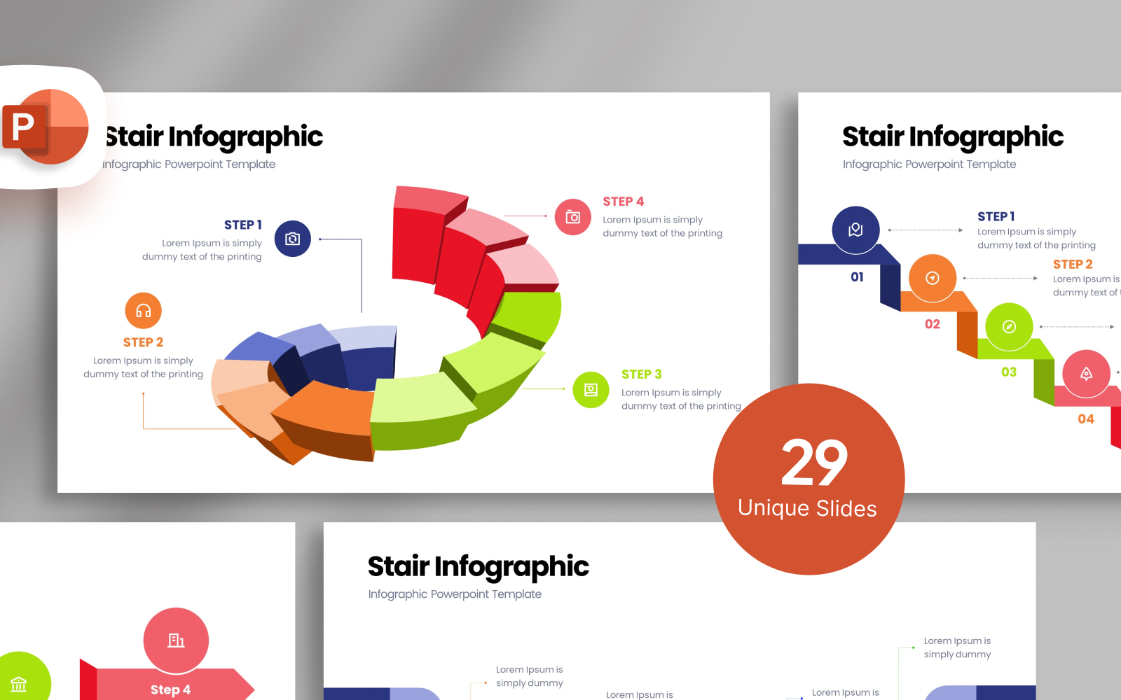 Stair Infographic Presentation Template