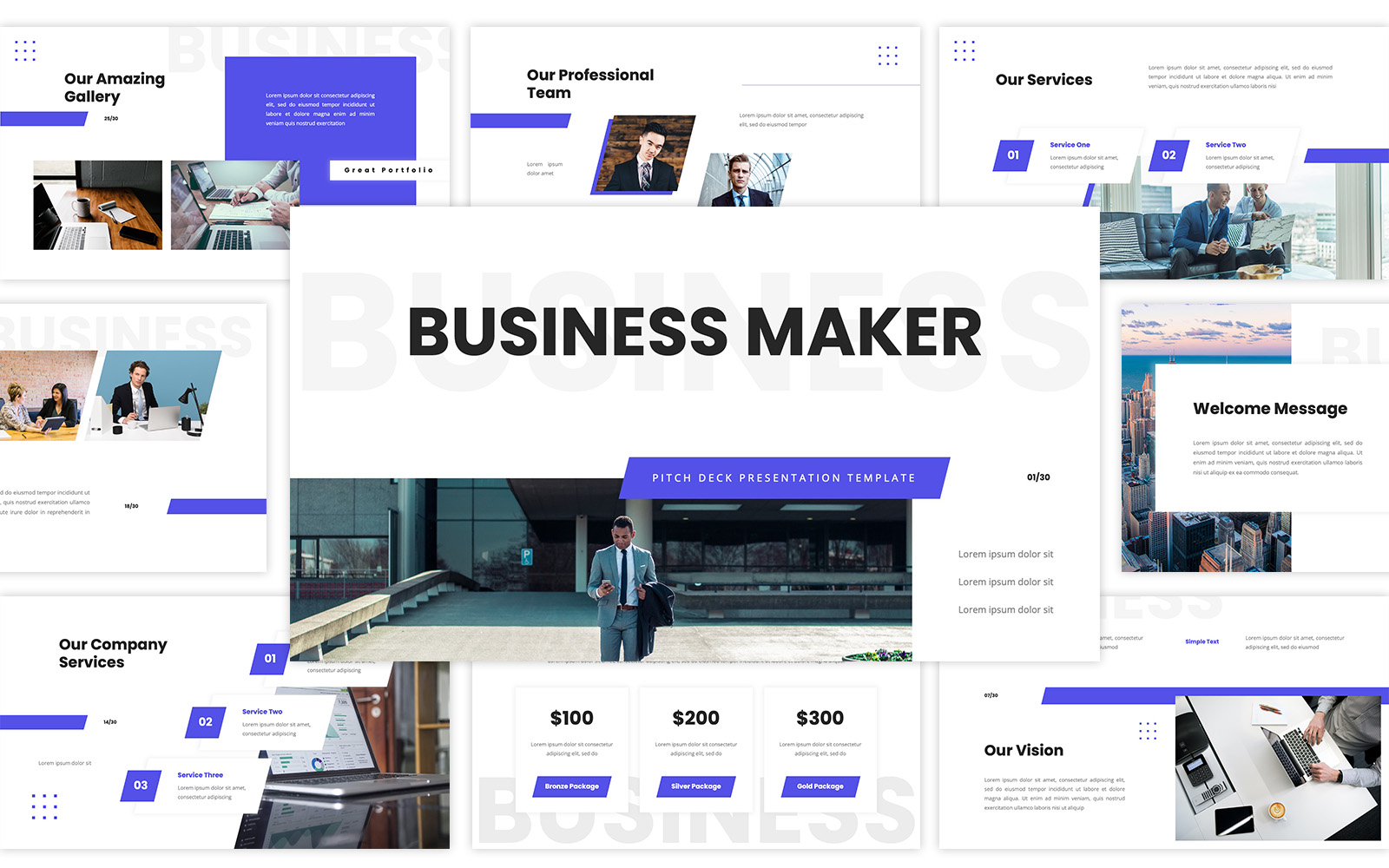 Business Maker - Pitch Deck PowerPoint Template