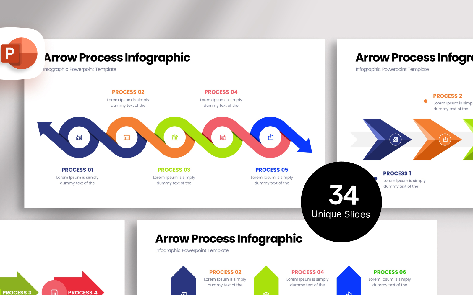 Arrow Process Infographic Presentation Template