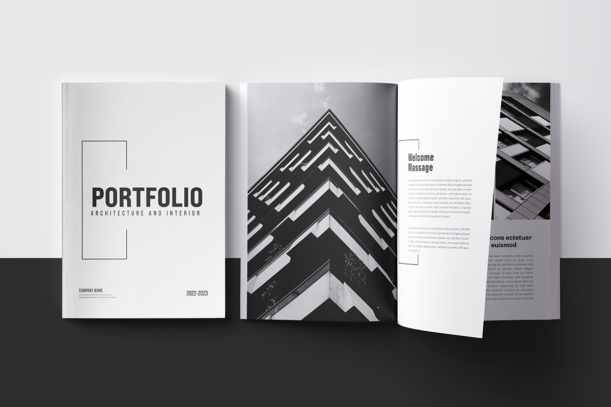 Architecture Portfolio Template or Portfolio Brochure layout