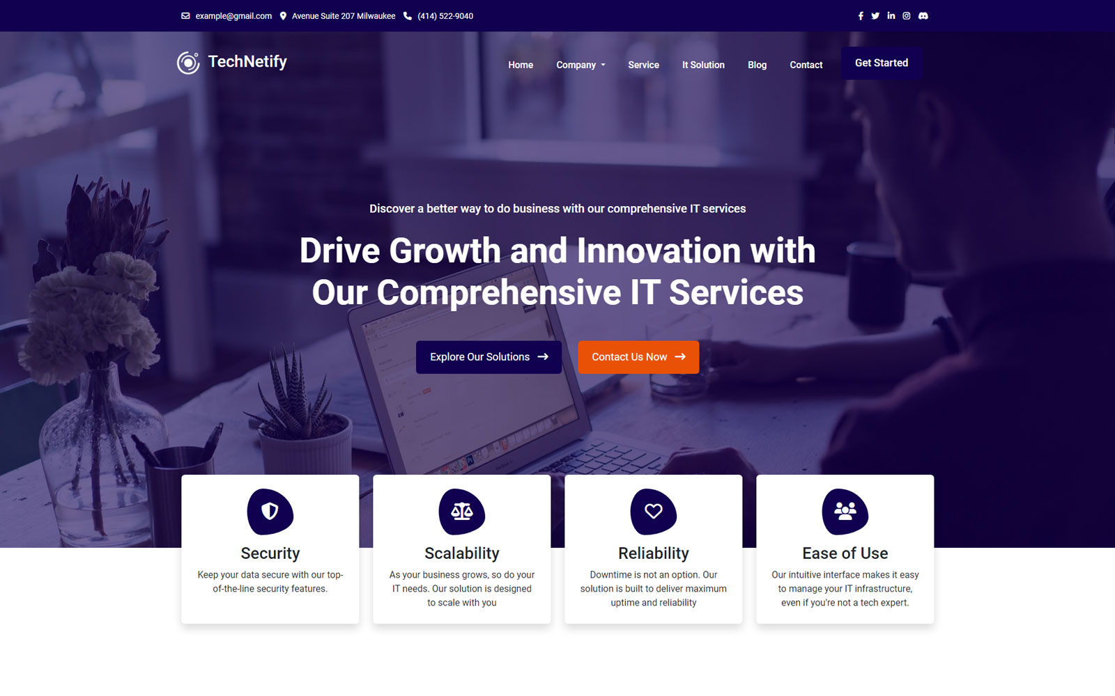 TechNetify- Great IT Solution HTML5 Template