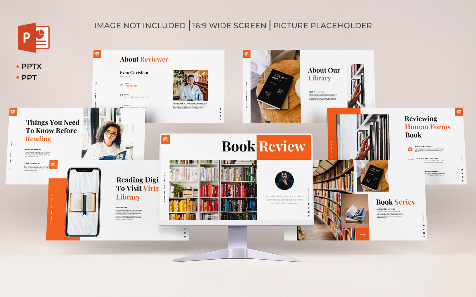 Book Review - Content PowerPoint Presentation Template