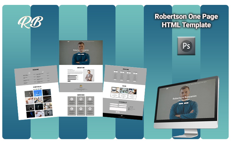 Robertson - Personal One Page Portfolio HTML5 Template