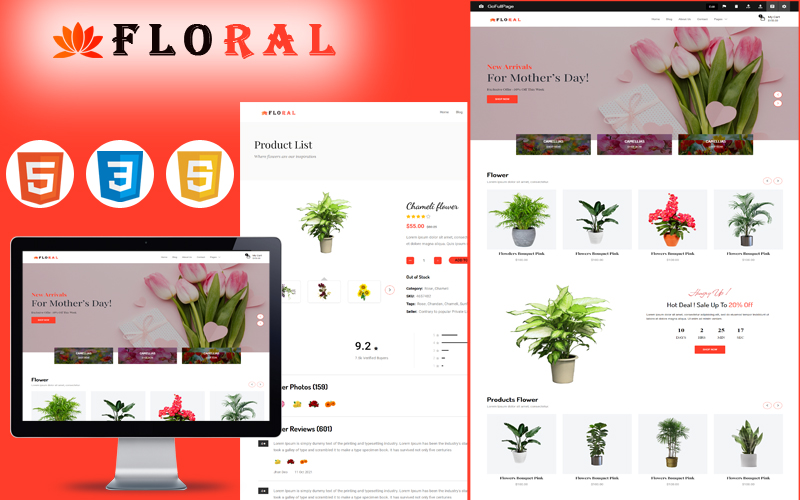Floral - Flower Shop Ecommerce HTML5 Template