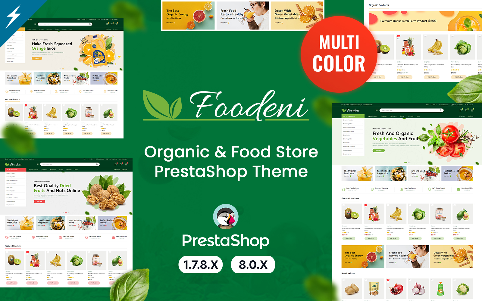 Foodeni - Vegetable, Fruits and Grocery PrestaShop Theme