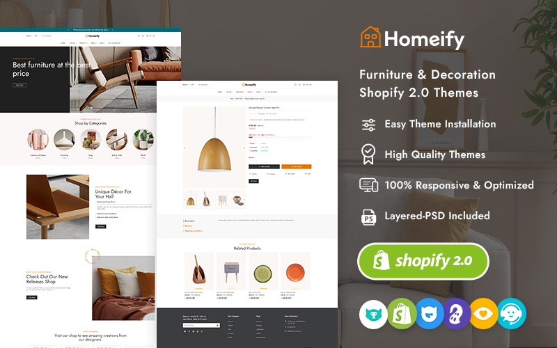Homeify - Shopify Responsive Theme for Home Decor & Crafting Art