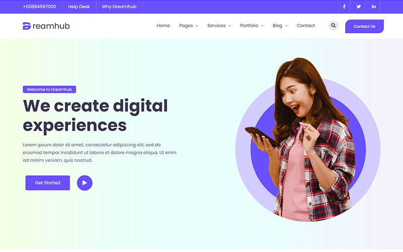 DreamHub Branding Agency HTML5 Template