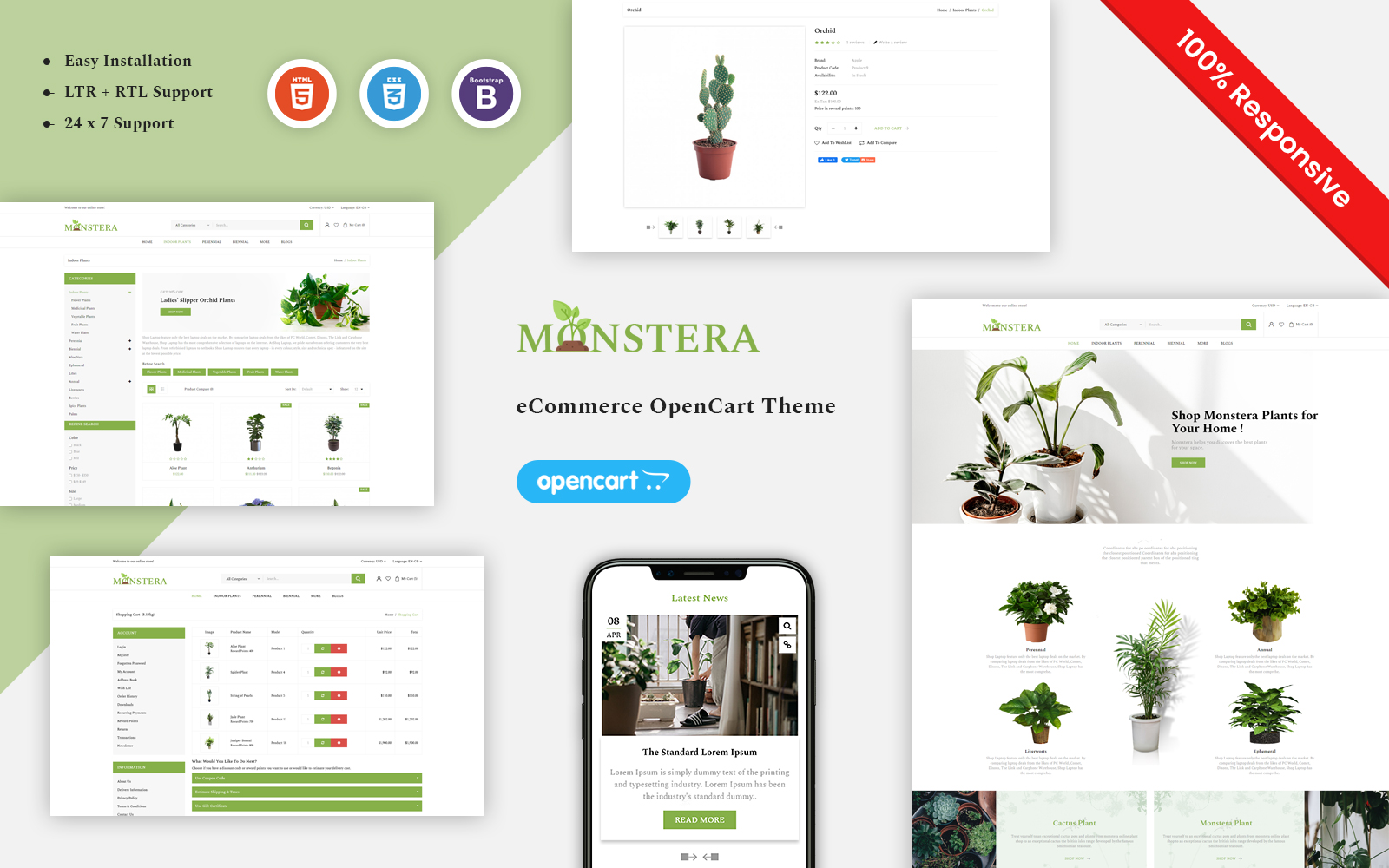 Monstera - Responsive OpenCart Template