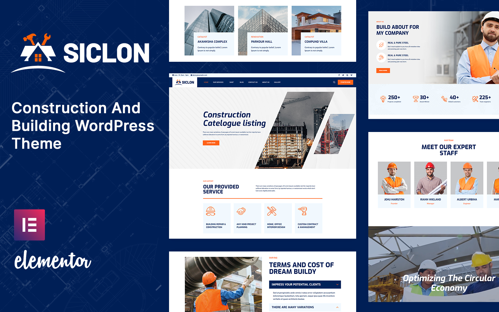 Siclon Architecture, Interior Design, Industry and Construction WordPress Theme