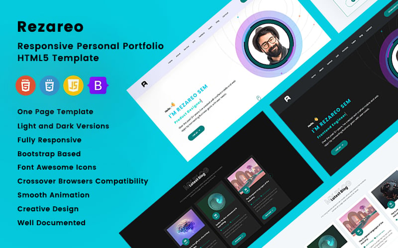 Rezareo - Personal Portfolio HTML5 Template