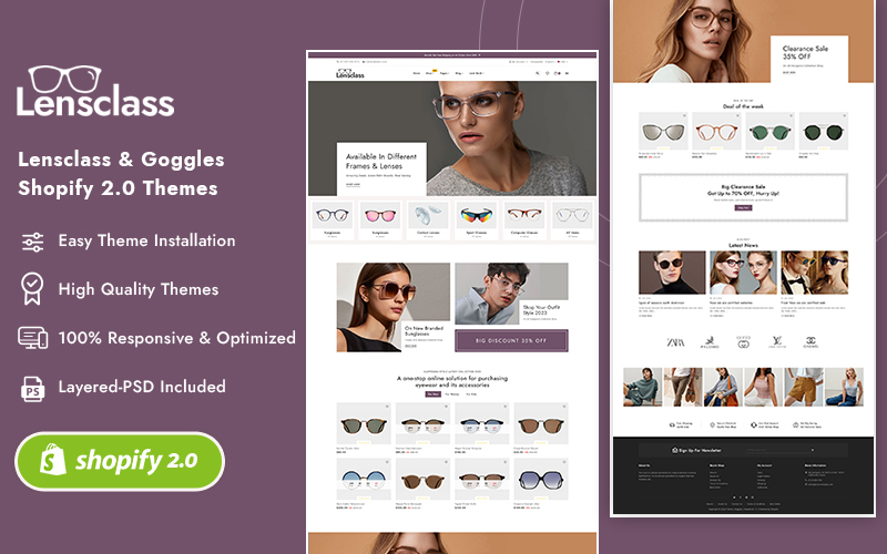 LensClass - Shopify Multipurpose Theme for Goggles, Sunglass & Eyewear