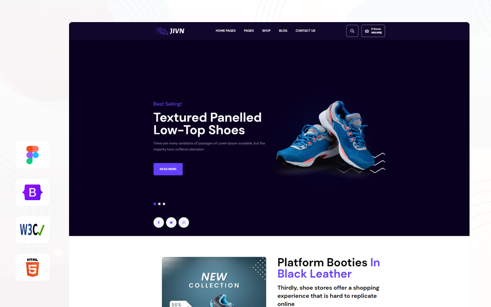 Jivn - Shoes Store HTML Template