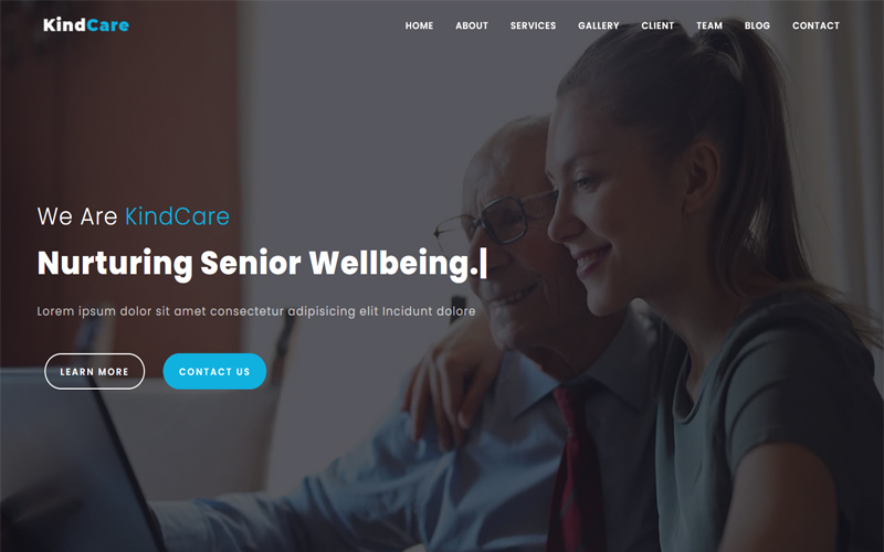 KindCare - Elderly Care Home Landing Page HTML Template