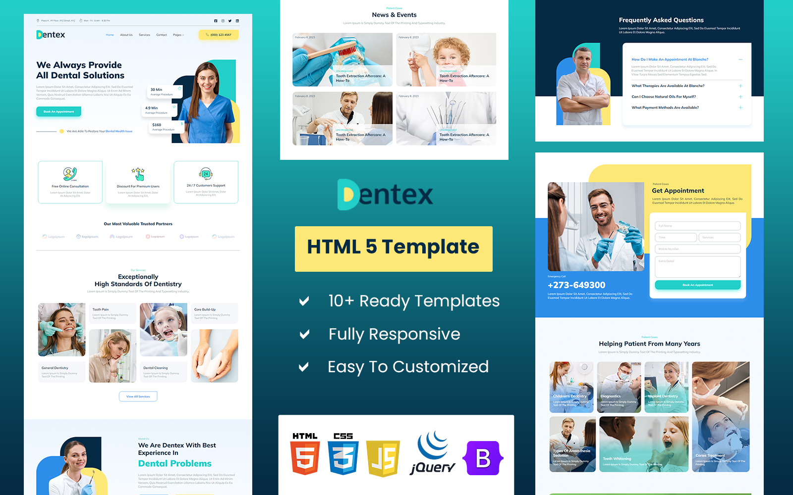 DENTEX - Dentist & Dental Care HTML5 Website Template