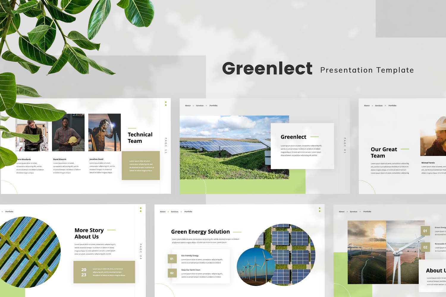 Greenlect — Renewable Energy Powerpoint Template