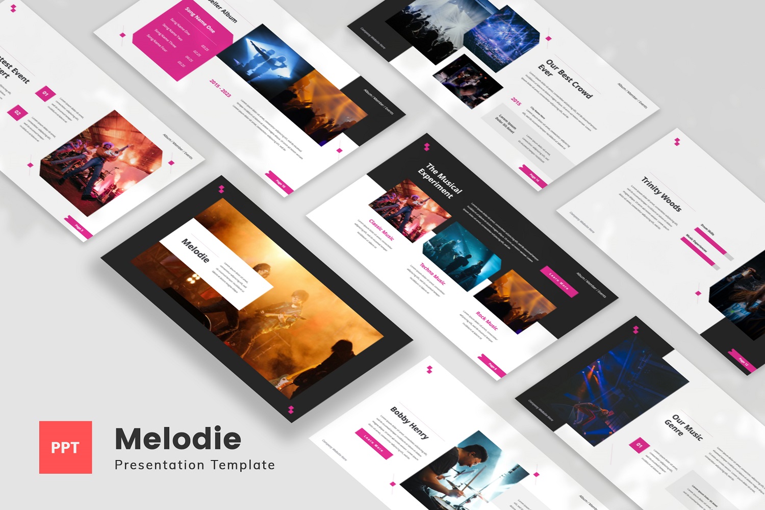 Melodie — Musical Band Powerpoint Template