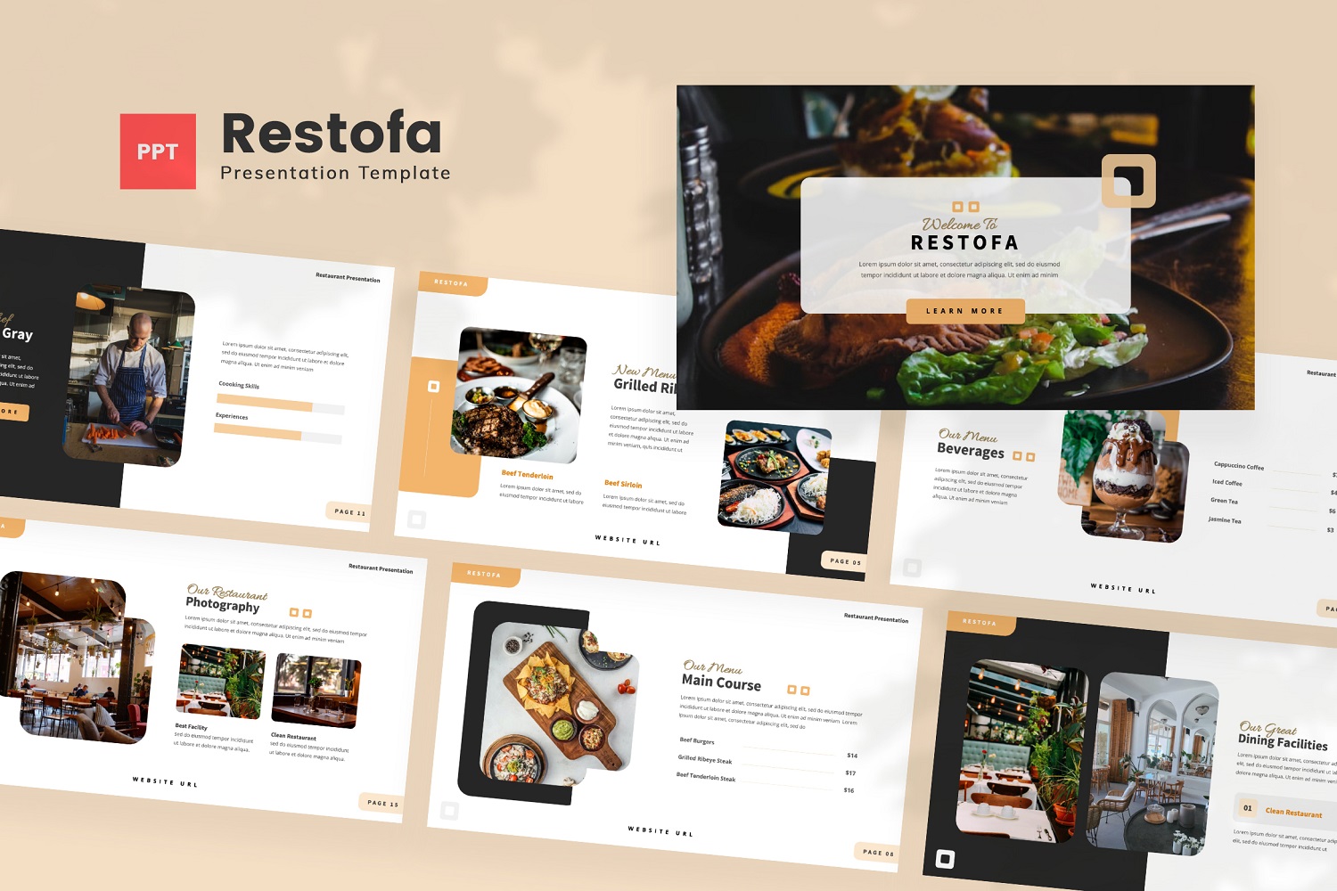 Restofa — Restaurant Powerpoint Template