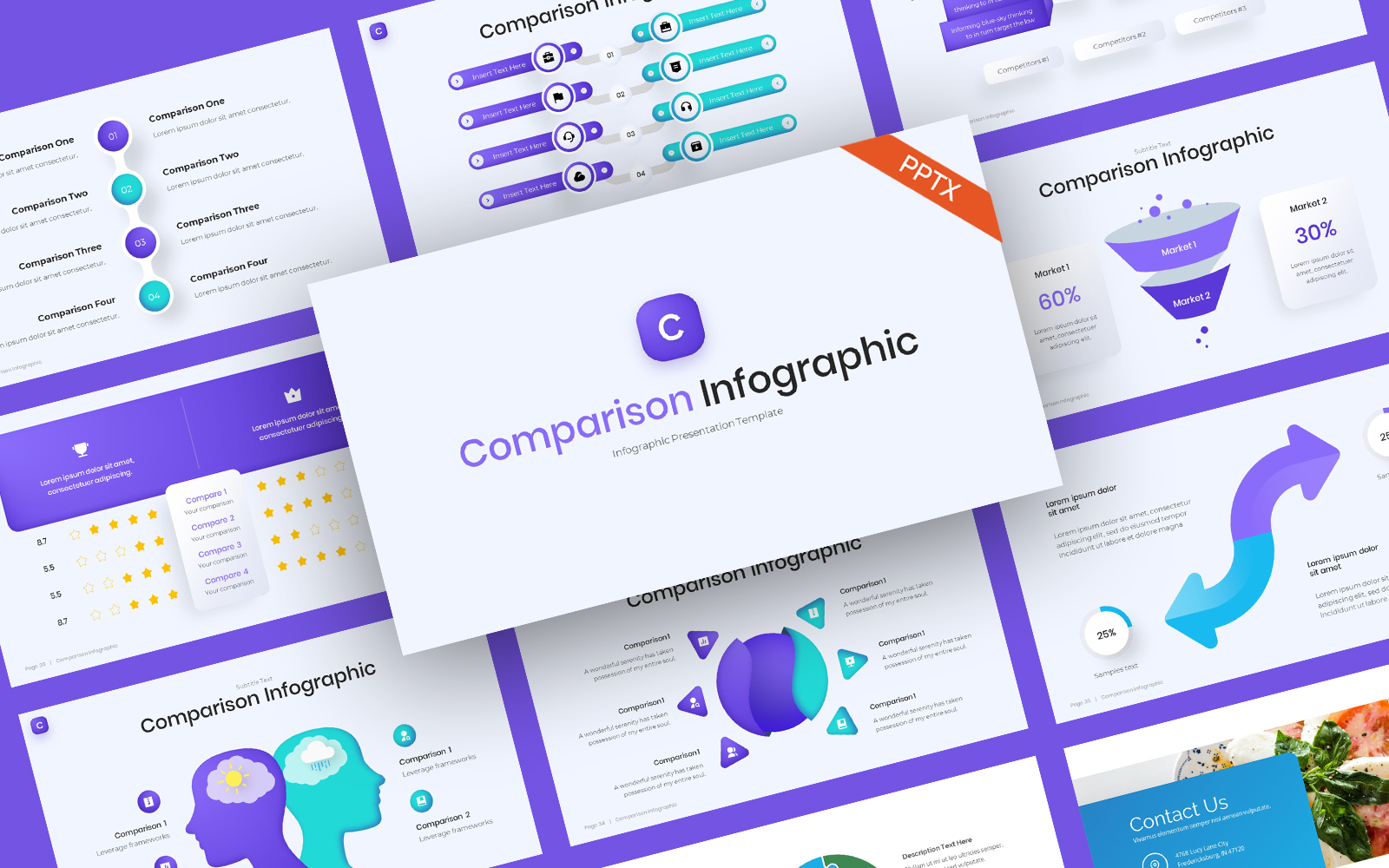 Comparison Infographic Powerpoint Template For