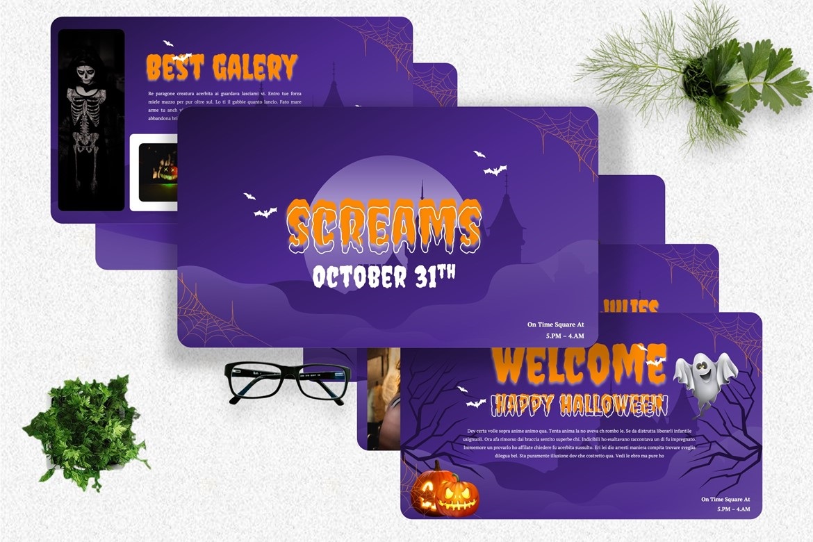 Screams - Halloween Powerpoint Templates