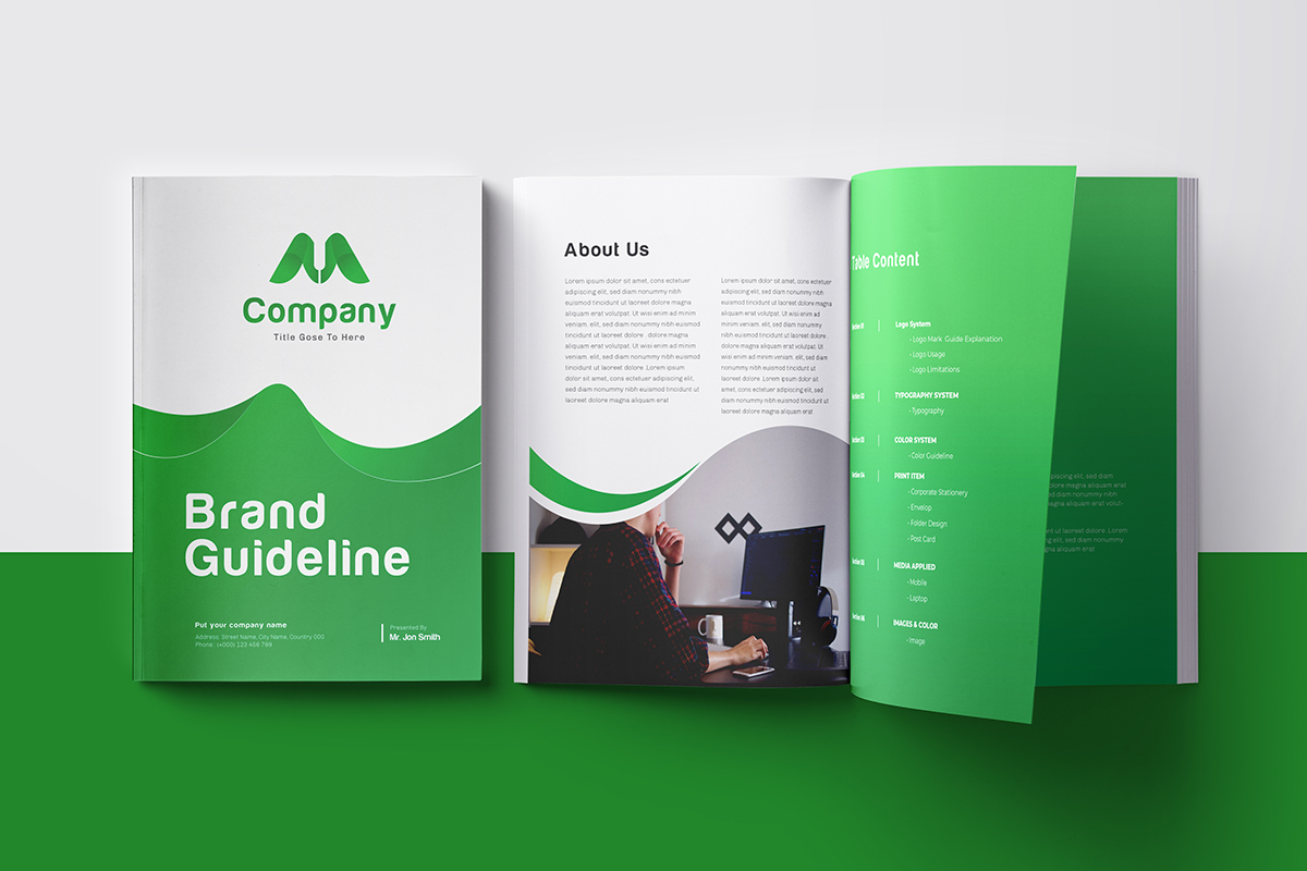 Brand Guideline Template and A4 Brand Guideline Design