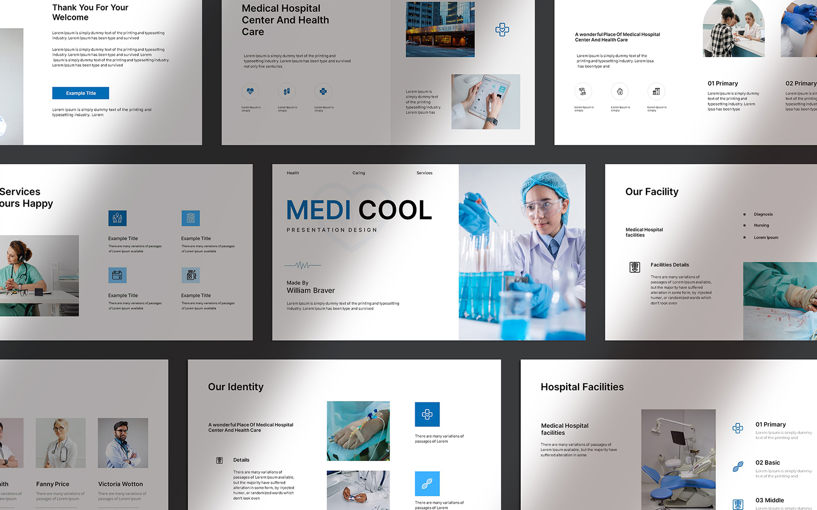 Medical Presentation powerpoint Template Layout
