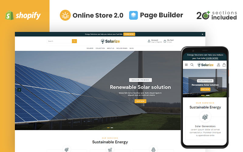 Solarize - Solar Energy Shopify Theme