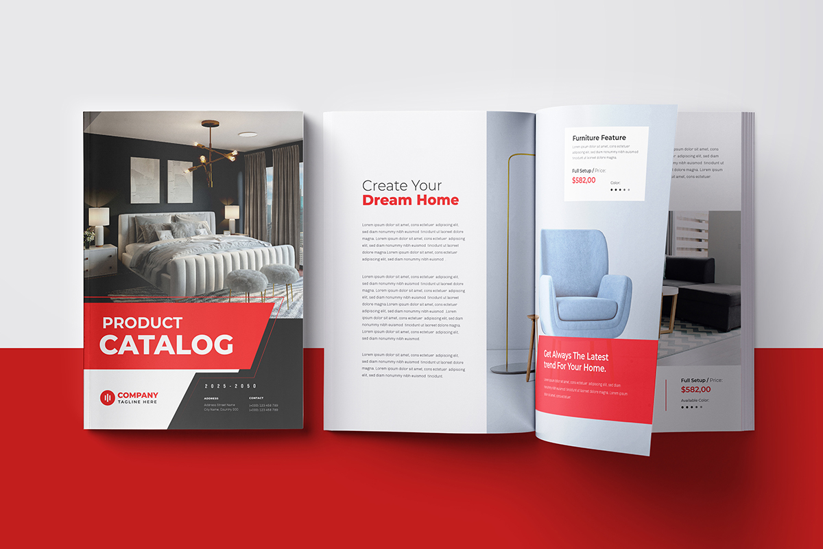 Product Catalog Layout Template Design