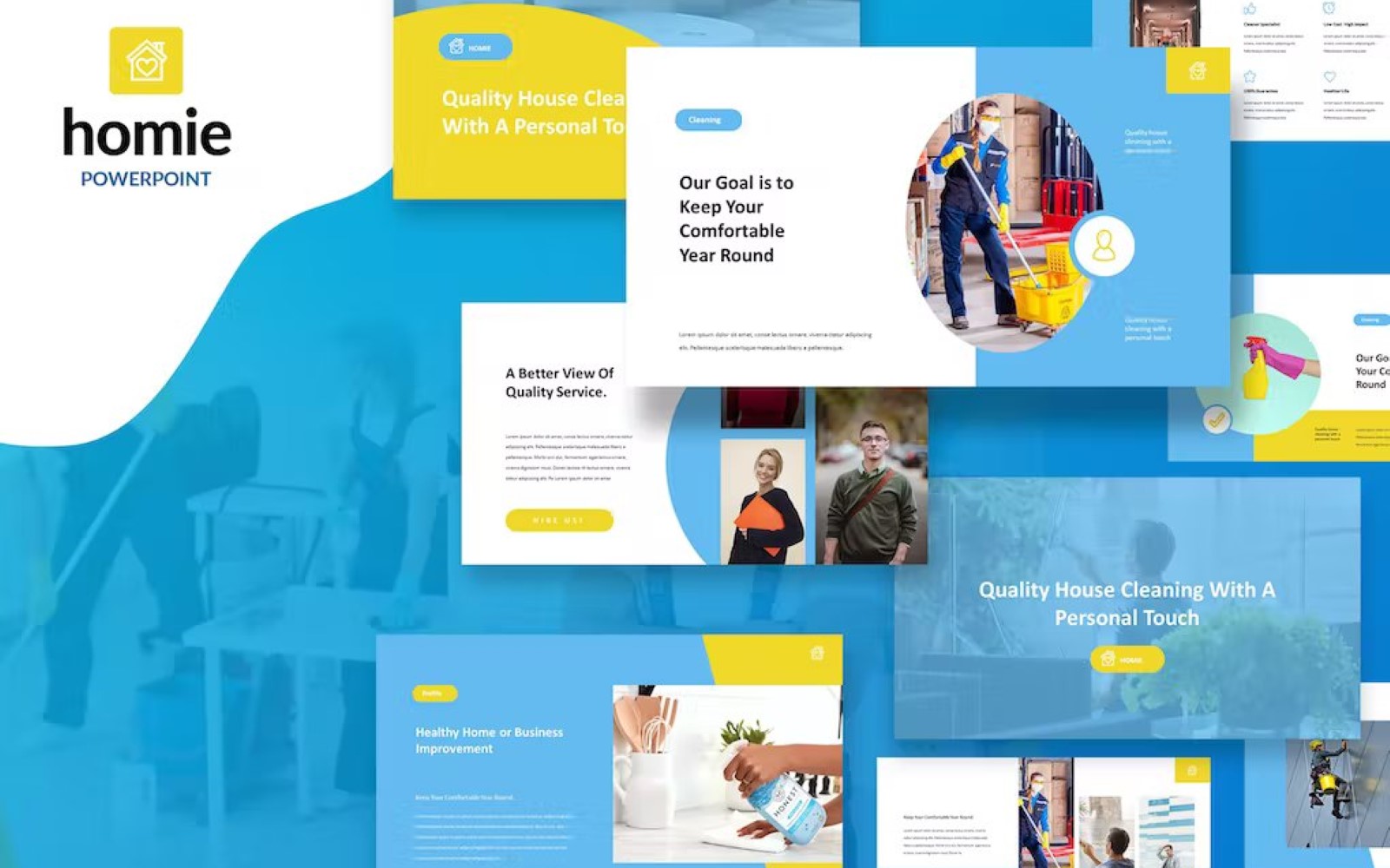 Homie - Cleaning Service Theme Powerpoint