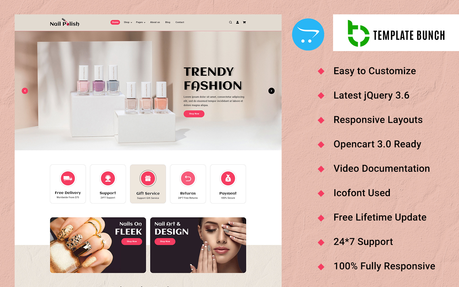 Nail Polish - Responsive OpenCart Theme for eCommerce