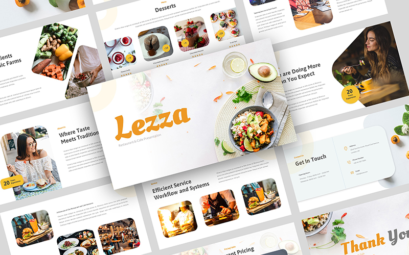 Lezza - Restaurant & Cafe PowerPoint Template