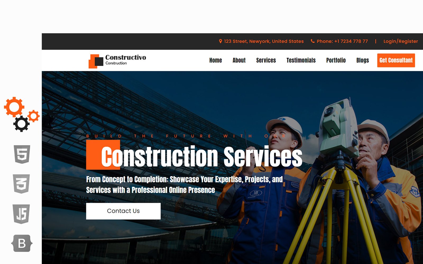 Constructivo - Construction Building HTML Template