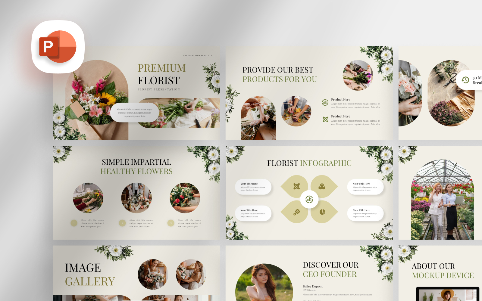 Premium Florist Presentation Template