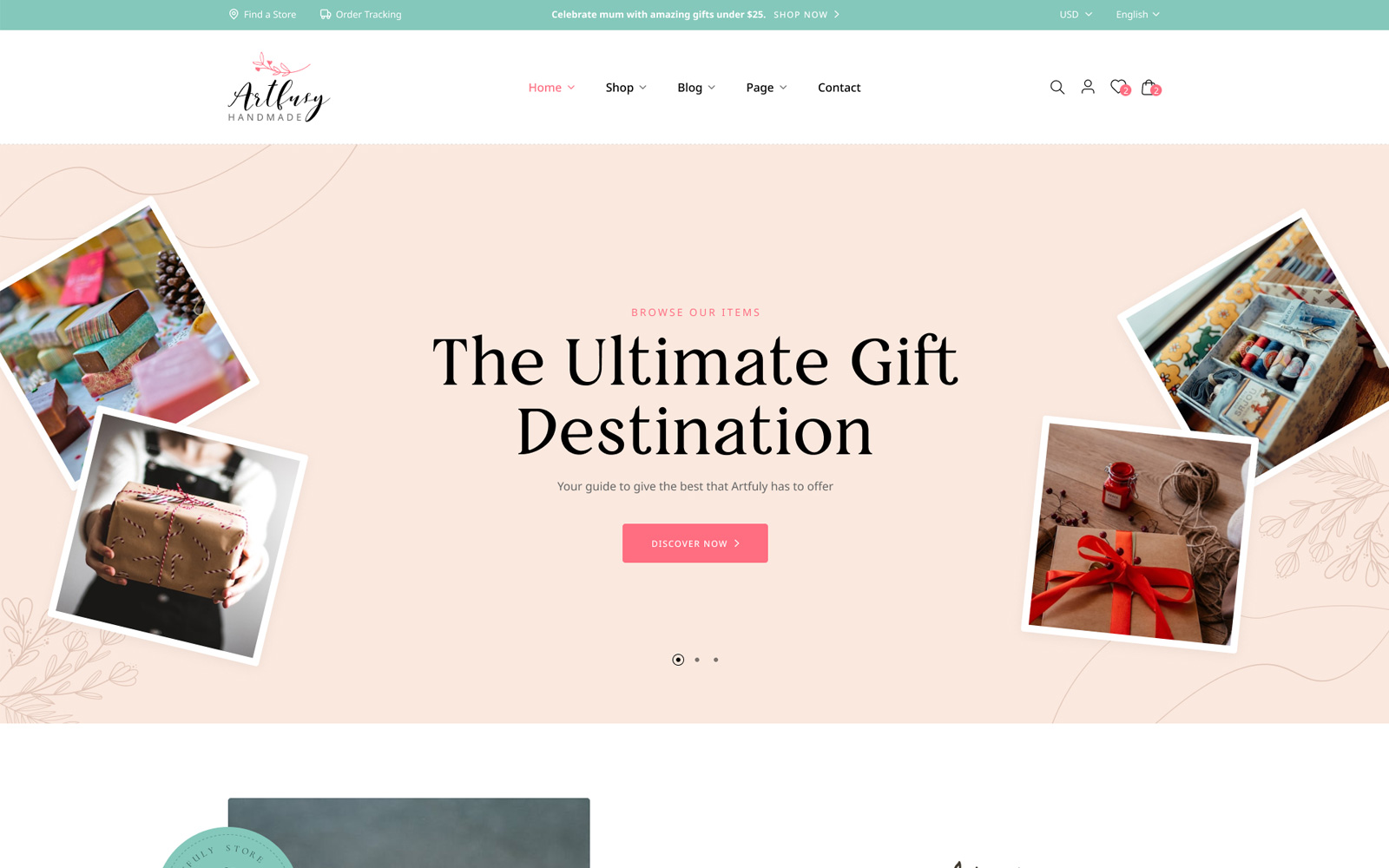 Artfusy – Handmade & Crafts Shop Shopify Theme