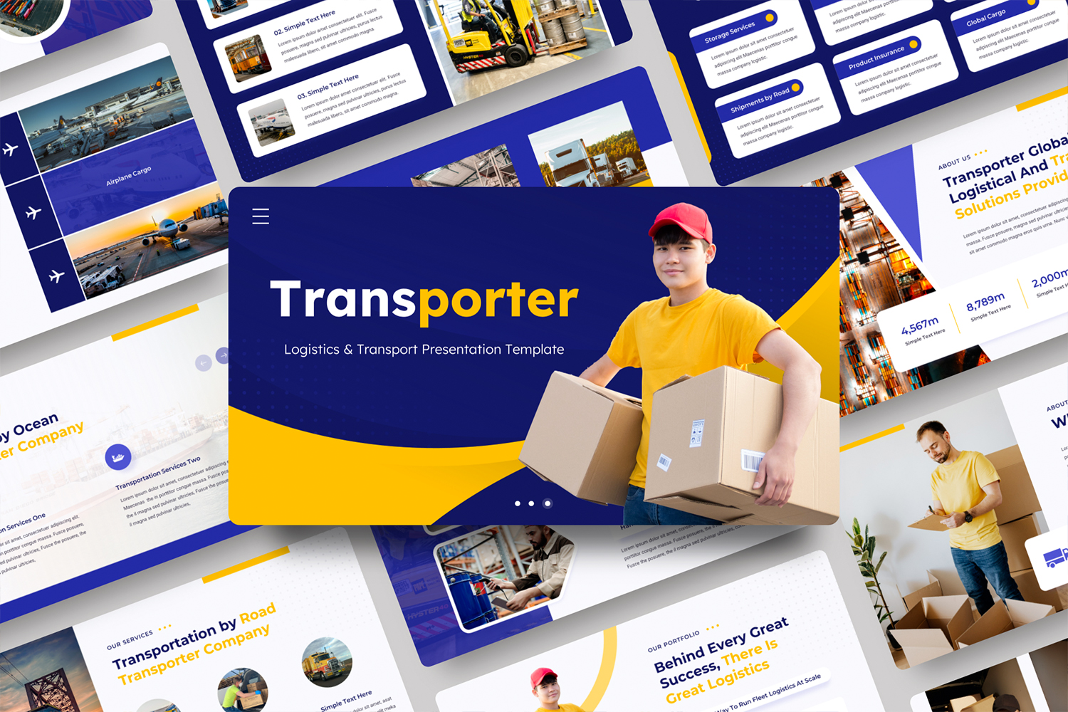 Transporter - Logistics And Transport PowerPoint Template