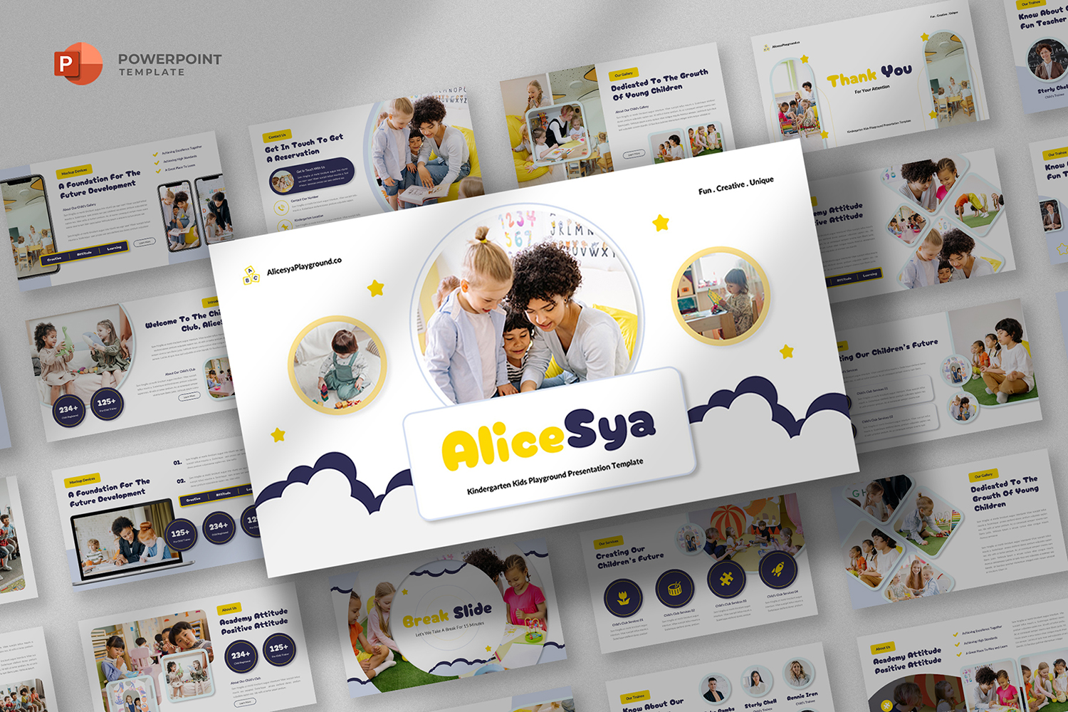 Alicesya - Kids & Kindergarten Powerpoint Template