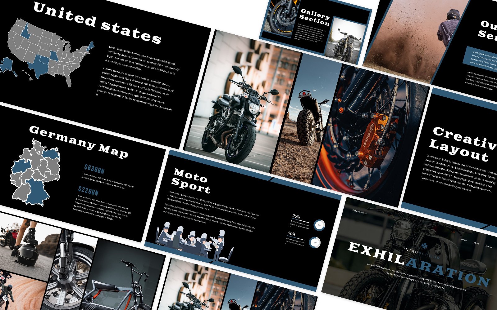 Exhilaration Moto Sport Powerpoint Template