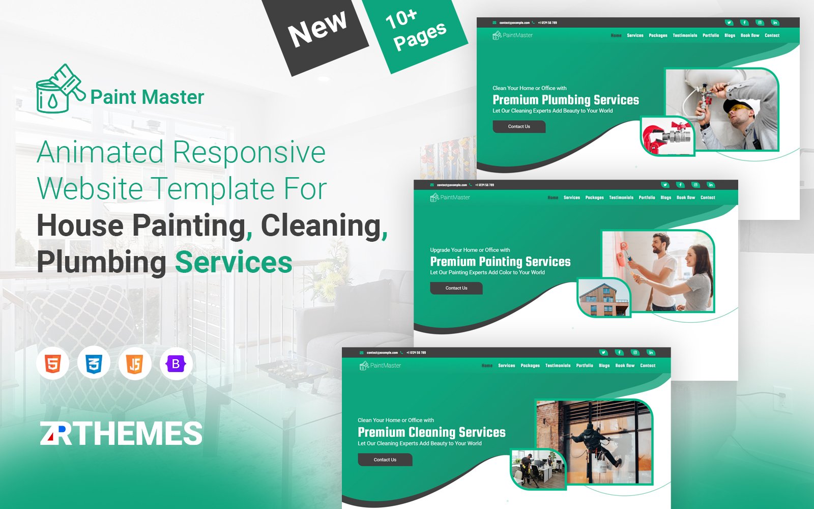 Paint Master - Painting Company & Contractor Website Template