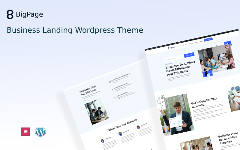 Bigpage - Business Landing Wordpress Theme