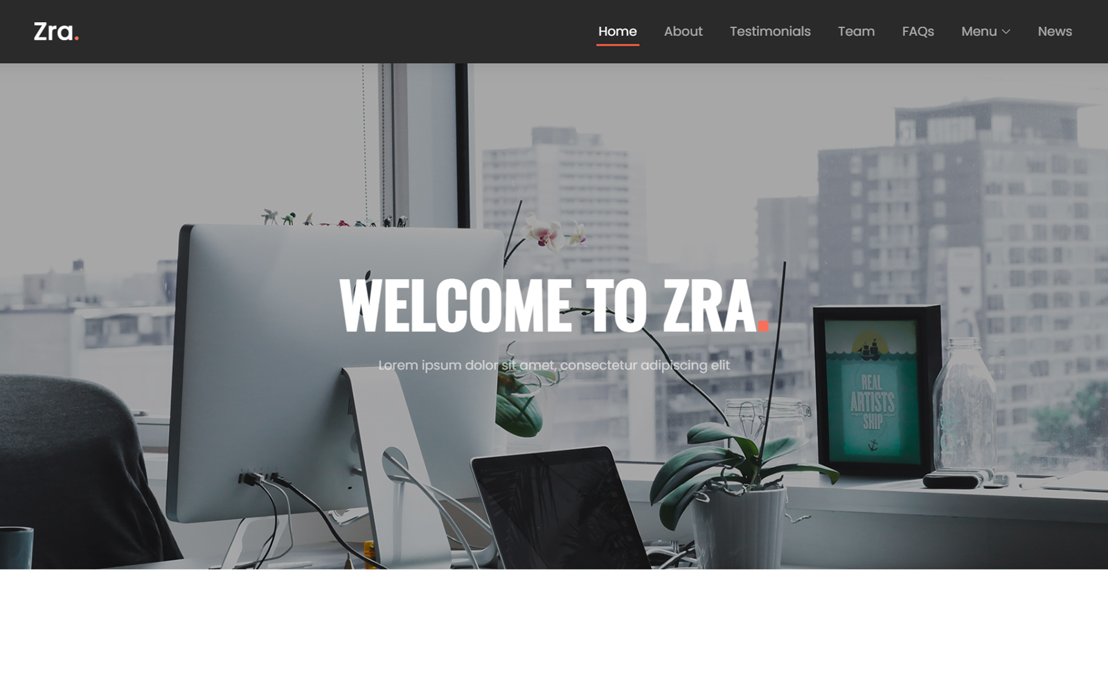 Zra - Technology & Business Services Landing Page Template