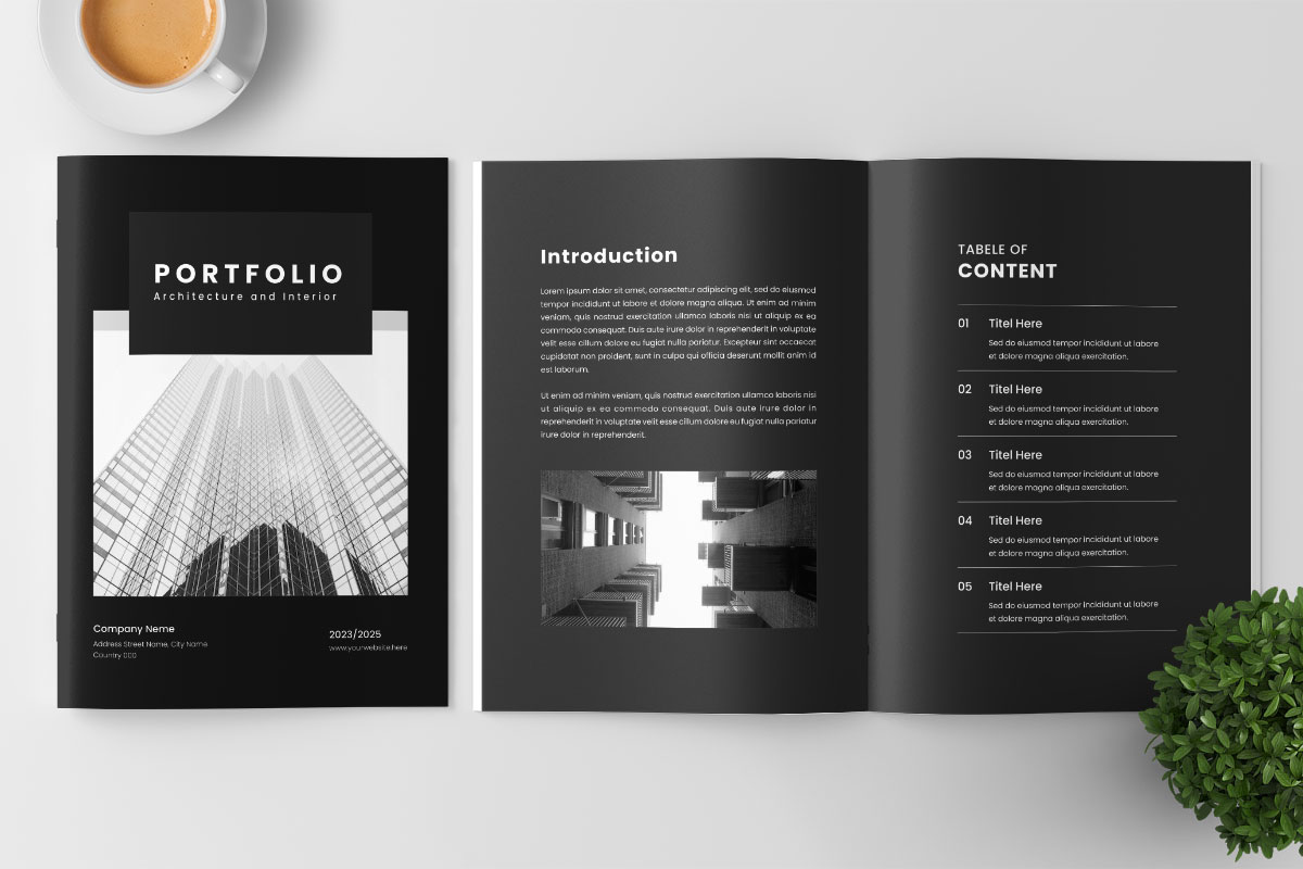 Architecture portfolio layout and Interior brochure template